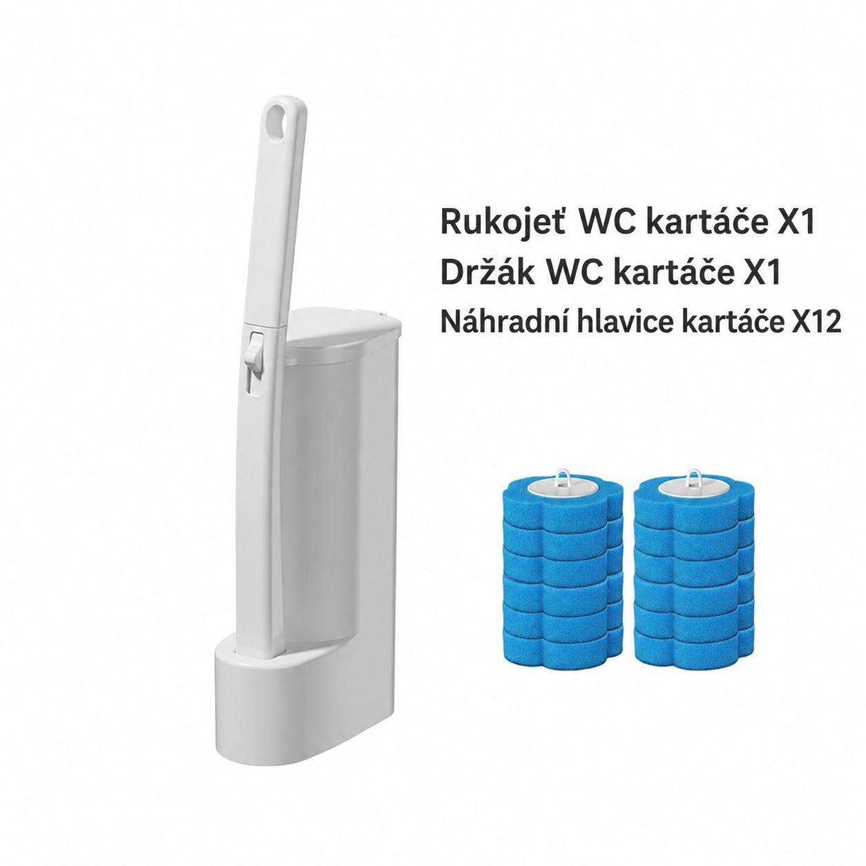 Toaletní kartáč s dlouhou rukojetí